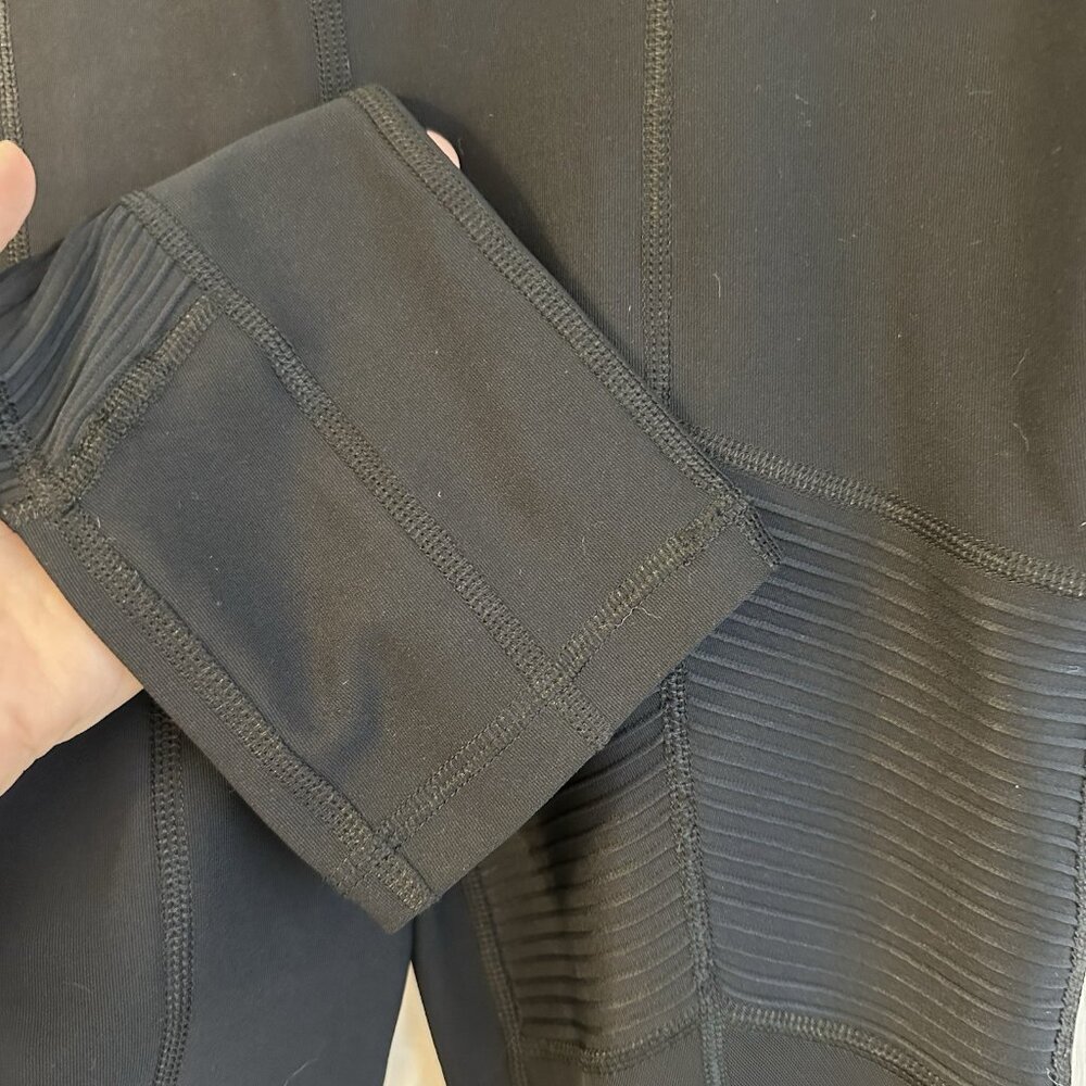 NWOT Central Park Sport Black Full Length Active Leggings Women's Small S Mesh - Picture 3 of 12